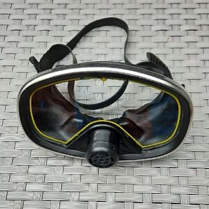 Vintage Made In Spain Nemrod Tempeted  KAI DXL Black Yellow Diving Scuba  Mask